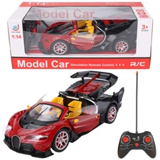 1:14 Kids Electric RC Vehicle Remote Control High Speed Racing Car Toy w/ Lights