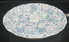 Shabby Chic Large Floral Melamine Outdoor Picnic Serving Bowl 14" New