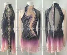 Figure Skating Dress Ice Skating Dress Competition Skating Wear black dyeing