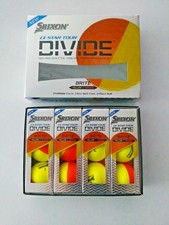 NEW Srixon Q Star Tour Divide Golf Balls - Brite Orange  Yellow - 1 Dozen HTF 