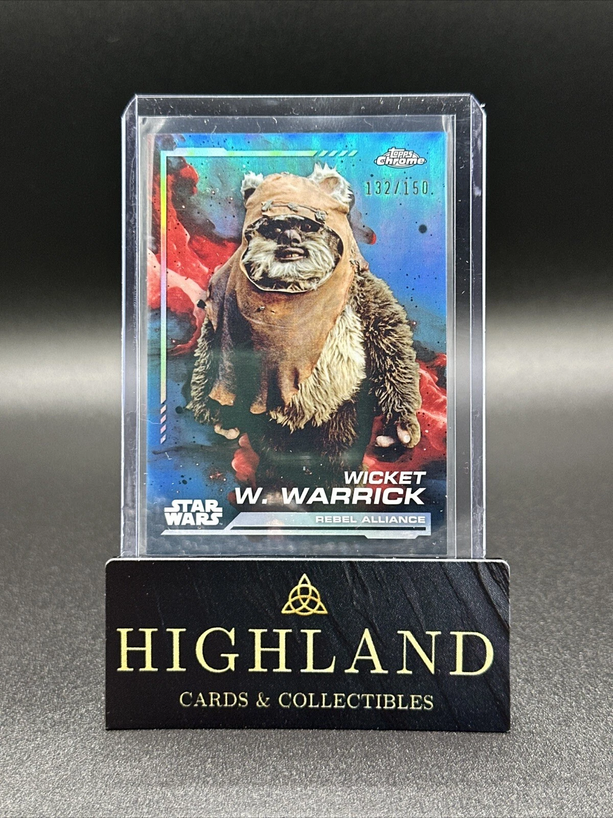 Wicket W. Warrick 2024 Topps Chrome Star Wars Skywalker Blue Refractor /150