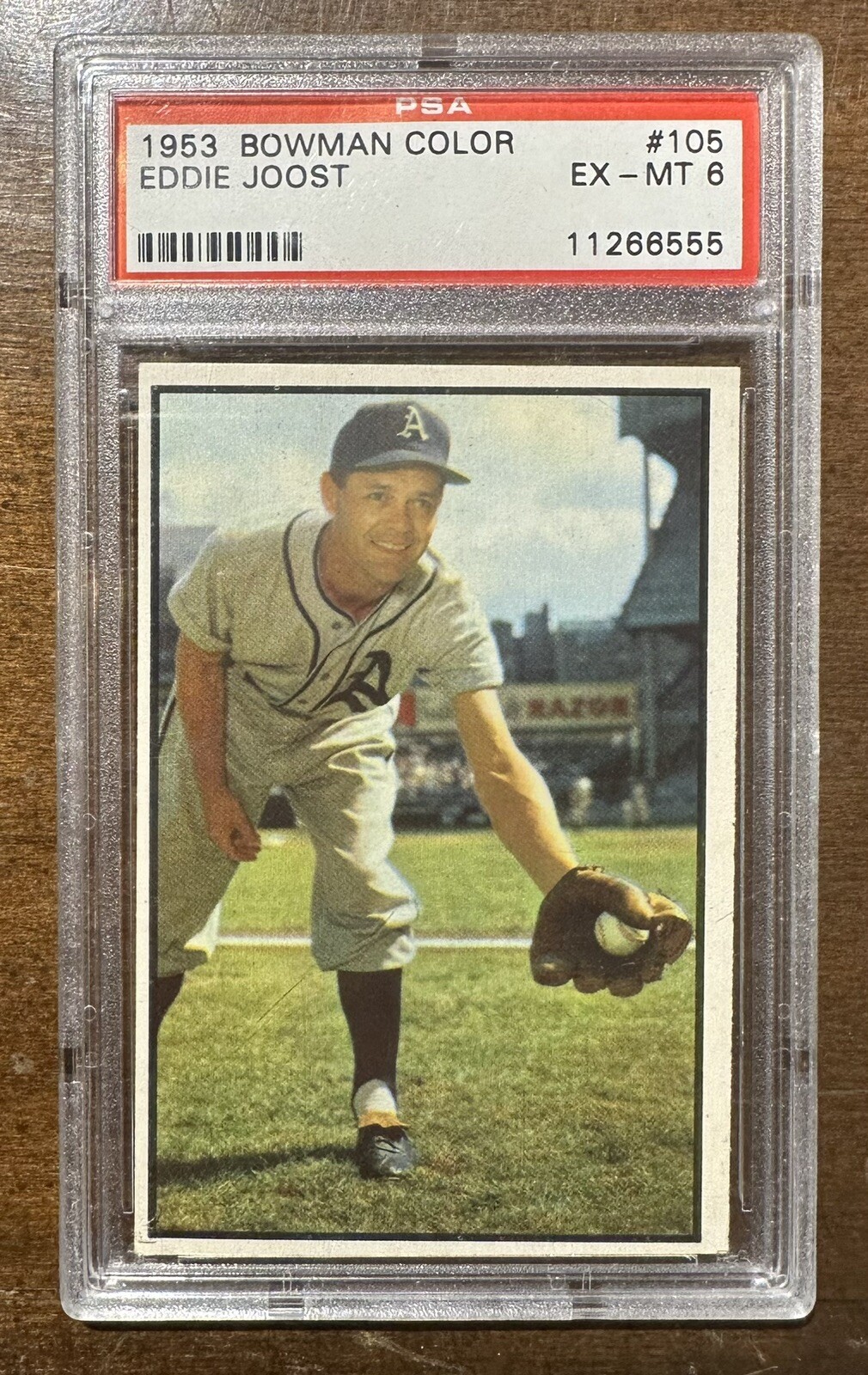 1953 Bowman Color #105 Eddie Joost PSA 6 EX-MT