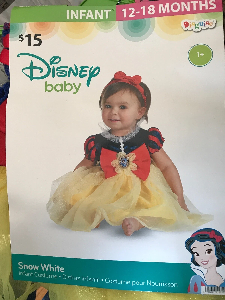 Girls Disney Baby Snow White Dress Up Halloween Costume Size 12 18