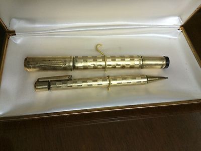 Extra Zenith Pen and Pencil Set, 18kt Gold Foil