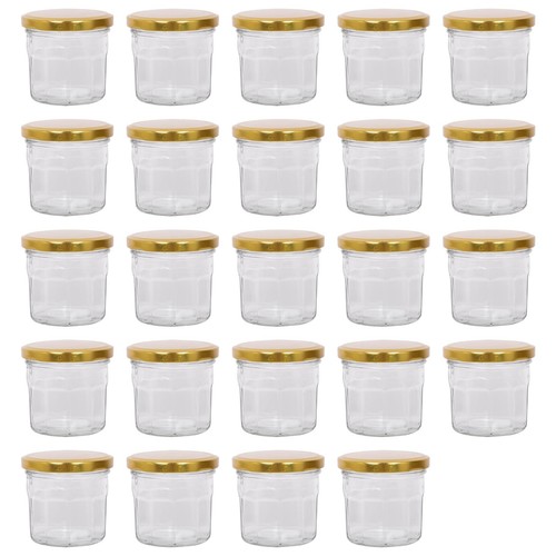 Tarros De Mermelada De Vidrio Con Tapa Blanca Y Azul 48 Pzs 400 Ml
