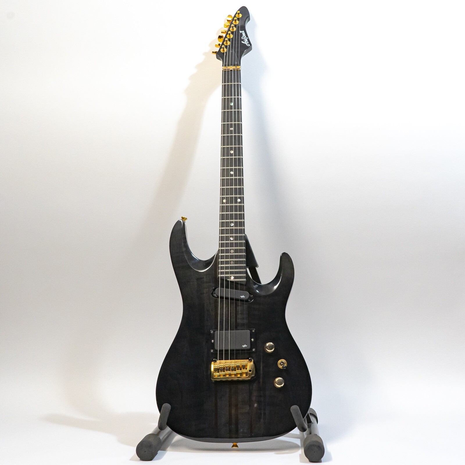 Aria Pro II Electric Guitar with Reflex Pickups Transparent Black
