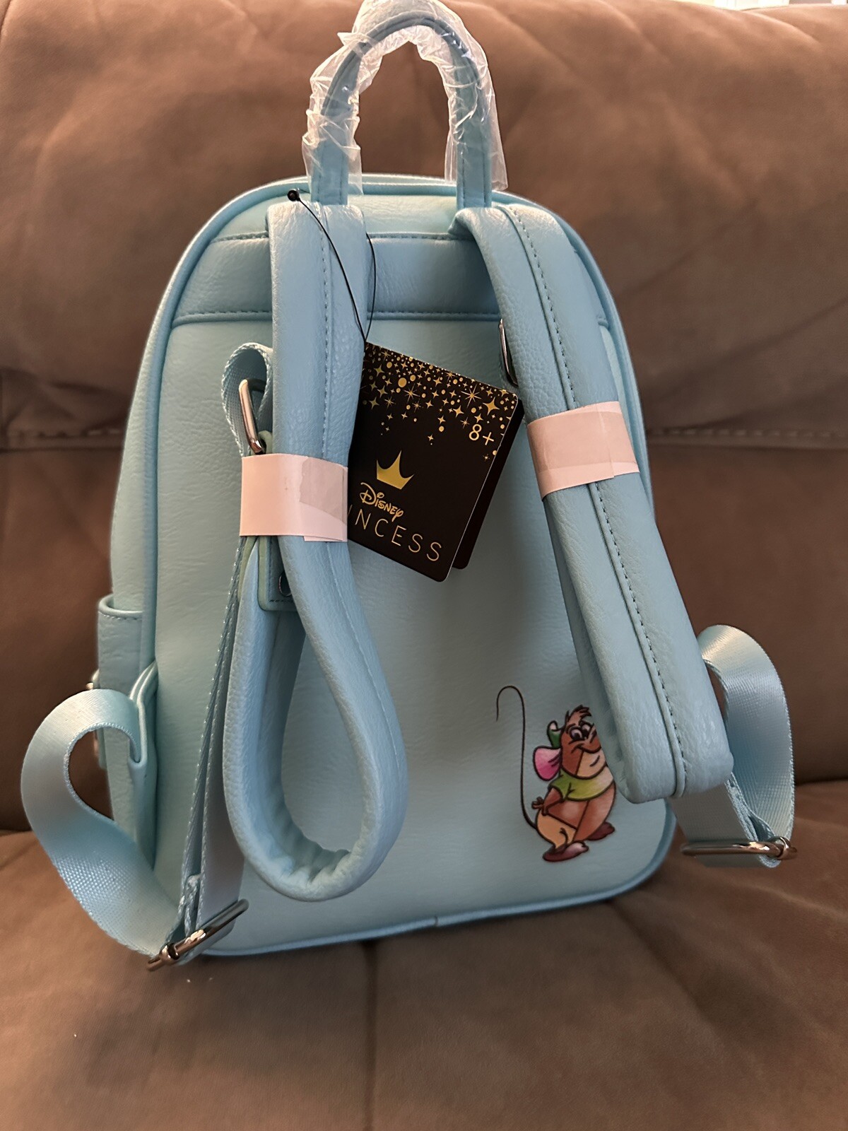 Disney Loungefly Exclusive Princess Cinderella Sequin Mini Backpack Rare image 4