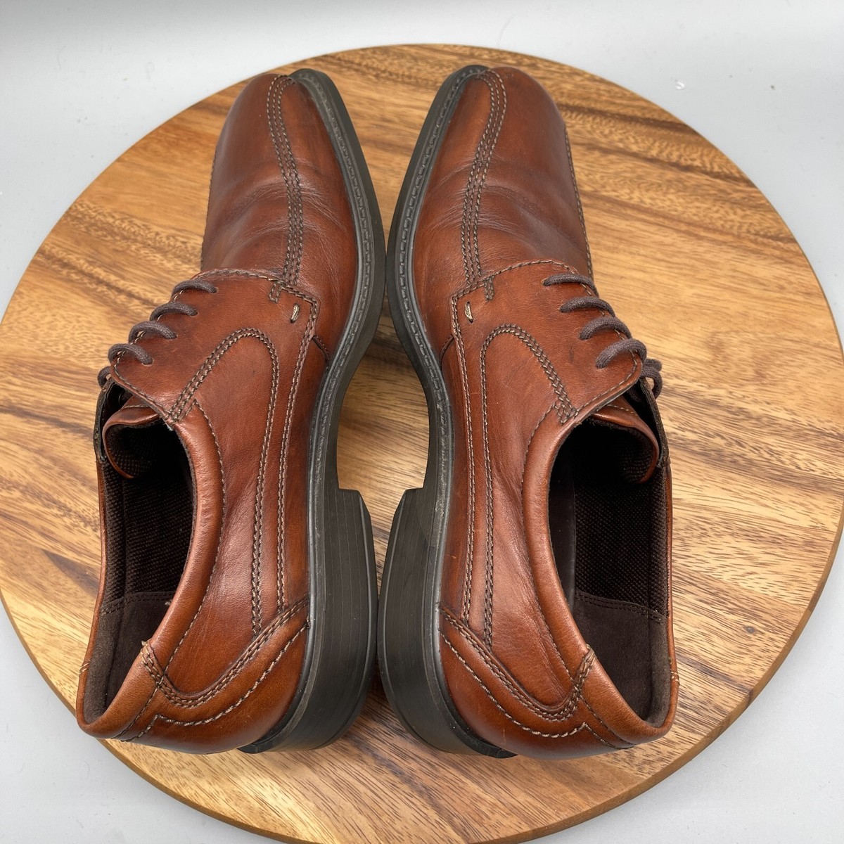 Ecco Helsinki Mens Size EU 44 US 10-10.5 Brown Leather Bike Toe Oxford Shoes ECCO Helsinki 2.0 Bike Toe Tie Oxford (Men) - Mink – The  main image 2