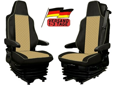 Sitzbezüge 1+1 Passend Für MAN TGX Ab 2021- Sitzauflagen Beige