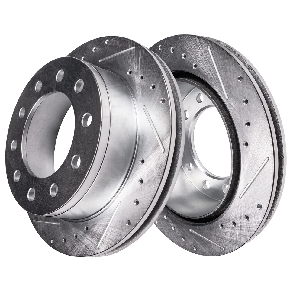 14.53" Front Drilled Slotted Brake Rotors for Ford F-350 F-450 F-550 Super Duty — 第 3/4 张图片