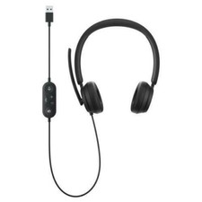 NEW Microsoft 8JN-00001 Modern USB Headset - Stereo Wired On-ear Binaural Noise