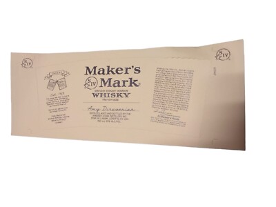 Bourbon Makers Mark Kentucky Straight Bourbon Whiskey Bottle Stickers Decals Lot