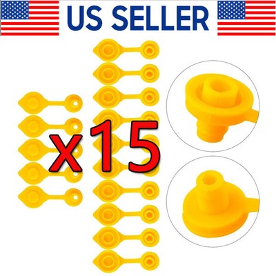 15Pcs Yellow Fuel Gas Can Jug Vent Cap Blitz Scepter Essence Midwest Eagle