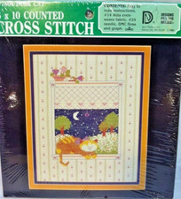 NEW DUSK CAT CROSS STITCH KIT BY DESIGNS FOR THE NEEDLE KITTY 8 X 10