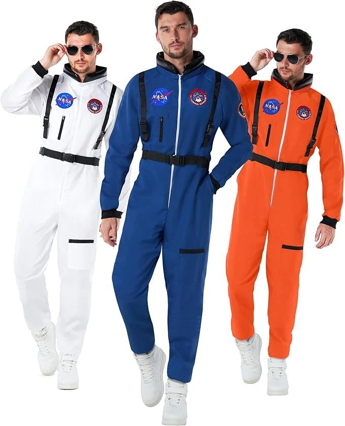 Fantasia masculina de astronauta branco adulto NASA Spaceman Space Suit M - XL Halloween - Imagem 4 de 4