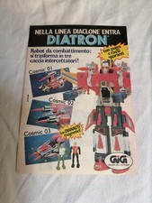 PUBBLICITA' ORIGINALE ADVERTISING PERSONAGGI DIACLONE "DIATRON" GIG 1981/82