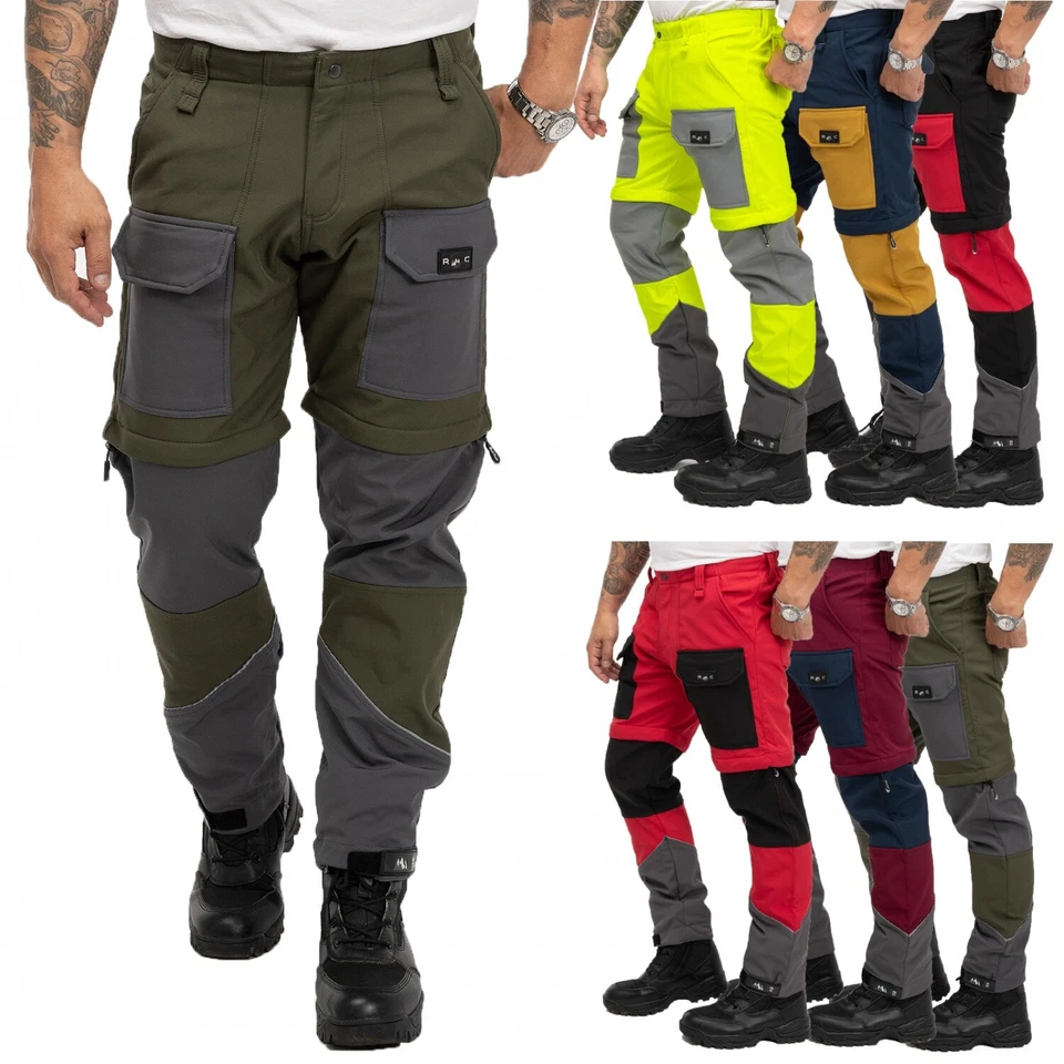 Herren Softshell Hose 3XL Zip-Off Hose Short Softshellshorts Rock Creek H-309NEU