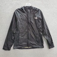 The North Face Women Jacket Medium Black Hyvent 2.5L Windbreaker READ