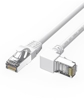 90 Degree Cat6 Ethernet Cable Right Angle Upward Angled White 3ftrj45 Lan Gigabi