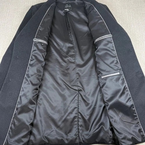 Jos A Bank Mens 42S Black Executive Wool Blend Overcoat image 6