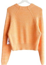 Free People Too Good Ribbed Trim Sweater – Orange Zest – Size S (Oversized Fit)