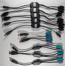 Lot of 10 USB to Dual PS/2 Keyboard Mouse Adapter Cables Belkin Tripp Lite 