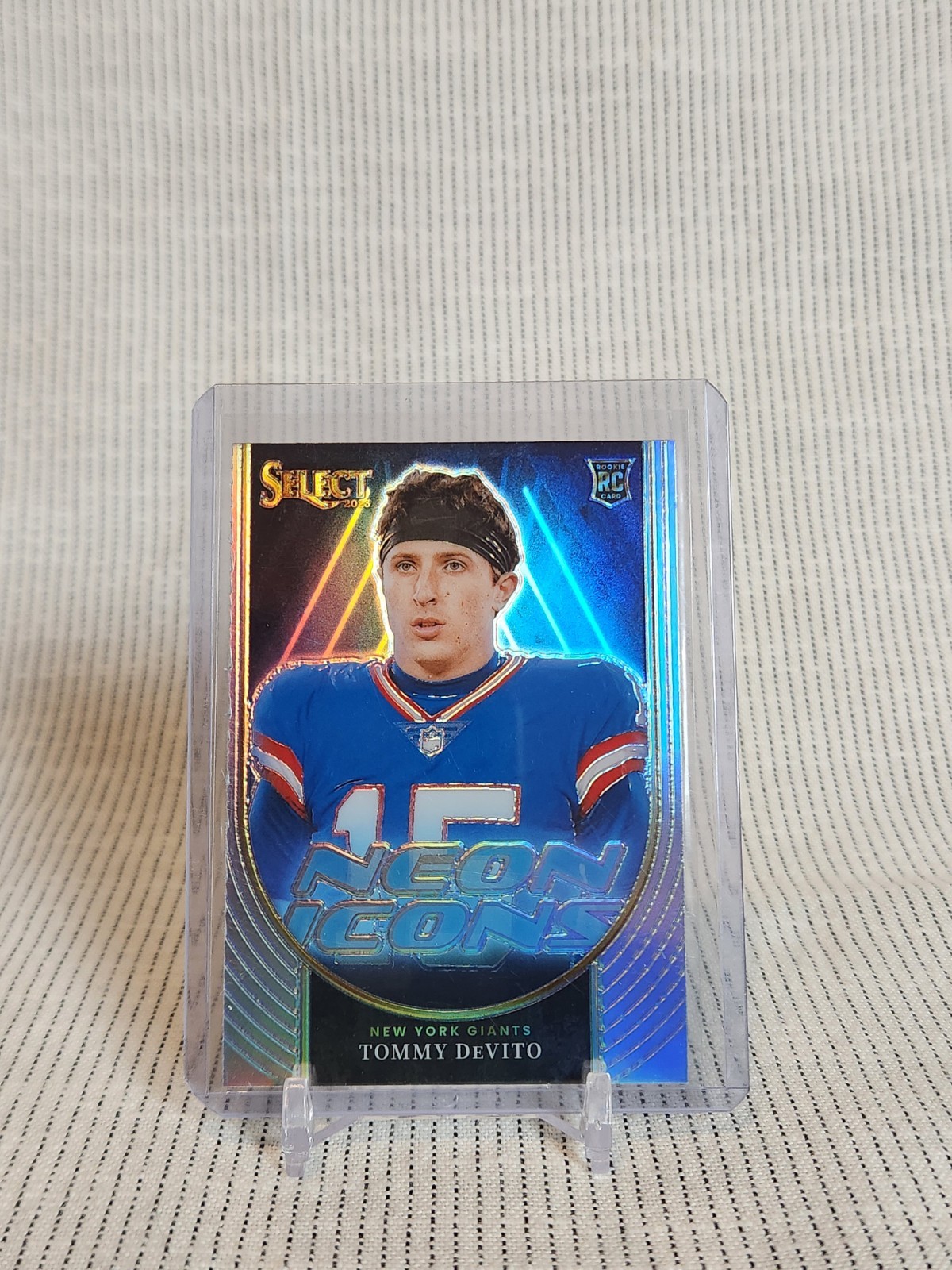 2023 Panini Select Neon Icons #NI-TDE Silver Prizm Tommy DeVito NY Giants RC