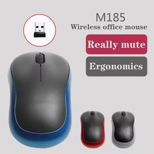 Logitech M185 Wireless Mouse 2.4Ghz USB 1000DPI Mice USB Receiver Mute Optical N