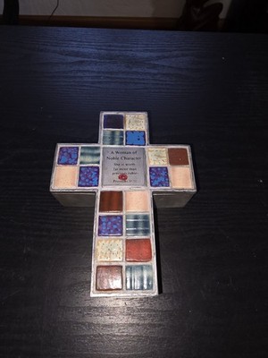 Proverbs 31:10 Prayer Cross Box A Woman Of Noble Character  She Is Worth More