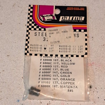 Original Parma International RC Part #6000-B Steel Pinion Gear 32 Pitch 10T NOS