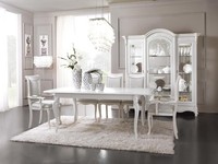 Italienisches Esszimmer MöBel Set Esszimmer Gruppe Vitrine Tisch 6X StüHle 8Tlg.