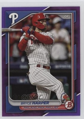 2024 Bowman Purple Border 105/250 Bryce Harper #37 1p4b
