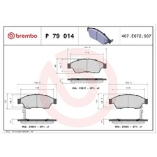 Brembo Bremsbelagsatz Bremsklötze vorne 24035 5581054G51000 | 458562