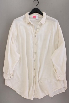   Monday Afternoon Mousselin Longbluse für Damen Gr. 48, XXL Langarm creme  