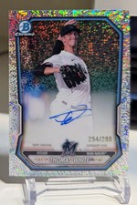 2026 Bowman Chrome Thomas White Marlins Speckle Refractor On Card Auto /299