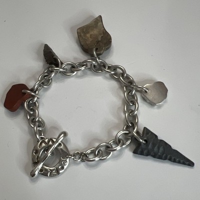 RLM Robert Lee Morris Abiquiu Kollektion Stein Charm Sterling Knebelarmband