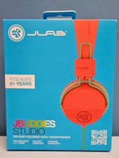 Jlab JBuddies Studio on-Ear Folding Kids Headphones Peach/Mint - New  Sealed
