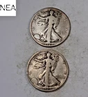 1929-D+1929-S Walking Liberty Half Dollar Set/Lot ~ Fine F ~ ZHL21
