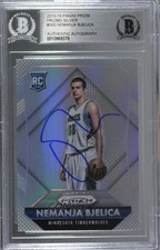 BAS 2015 Panini Prizm Rookies Silver Nemanja Bjelica #350 BGS Authentic Auto 0hm