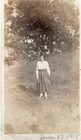 Antique 1918 Photo Snapshot Of Beautifully Dressed Woman Girl Fashion Flower Shy