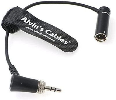 Low-Profile Mini-XLR 3-Pin Male to 3.5mm-TRS-Locking Audio-Cable for Canon-EO...