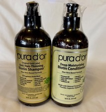 Purador Original Gold Label Biotin Hair Care Set Shampoo Conditioner, 16 fl oz