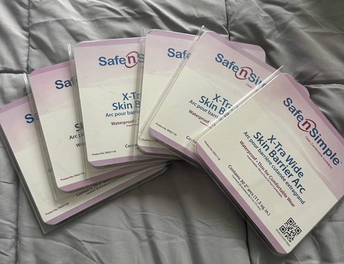 180 Safe N Simple X-Tra Wide Skin Barrier Arcs 30 Count, #SNS21130 Exp 2027