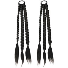 2 Pcs Box Braids Ponytail Hair Extensions for Women Long Braided