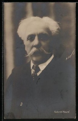 Gabriel Fauré im Porträt, Ansichtskarte 