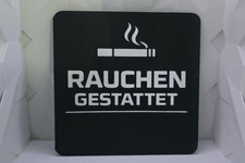 Rauchen Gestattet Schild versch. Größen