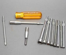 Xcelite 99 Nut Driver Set: Handle, extension, 8 Sockets, P3 Screwdriver USA-MADE