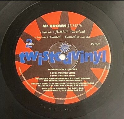 Mr Brown (Scott Brown) - JUMP!!! - 1994 UK Twisted Vinyl 12'' Vinyl - Gabber