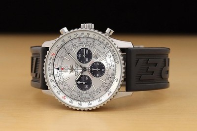BREITLING MENS 42MM SILVER DIAL NAVITIMER 50th ANNIVERSARY A41322