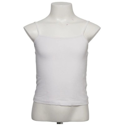 KappAhl, Tank­top, Größe: 122/128, Weiß, Baumwolle/Elasthan, Einfarbig #eHR